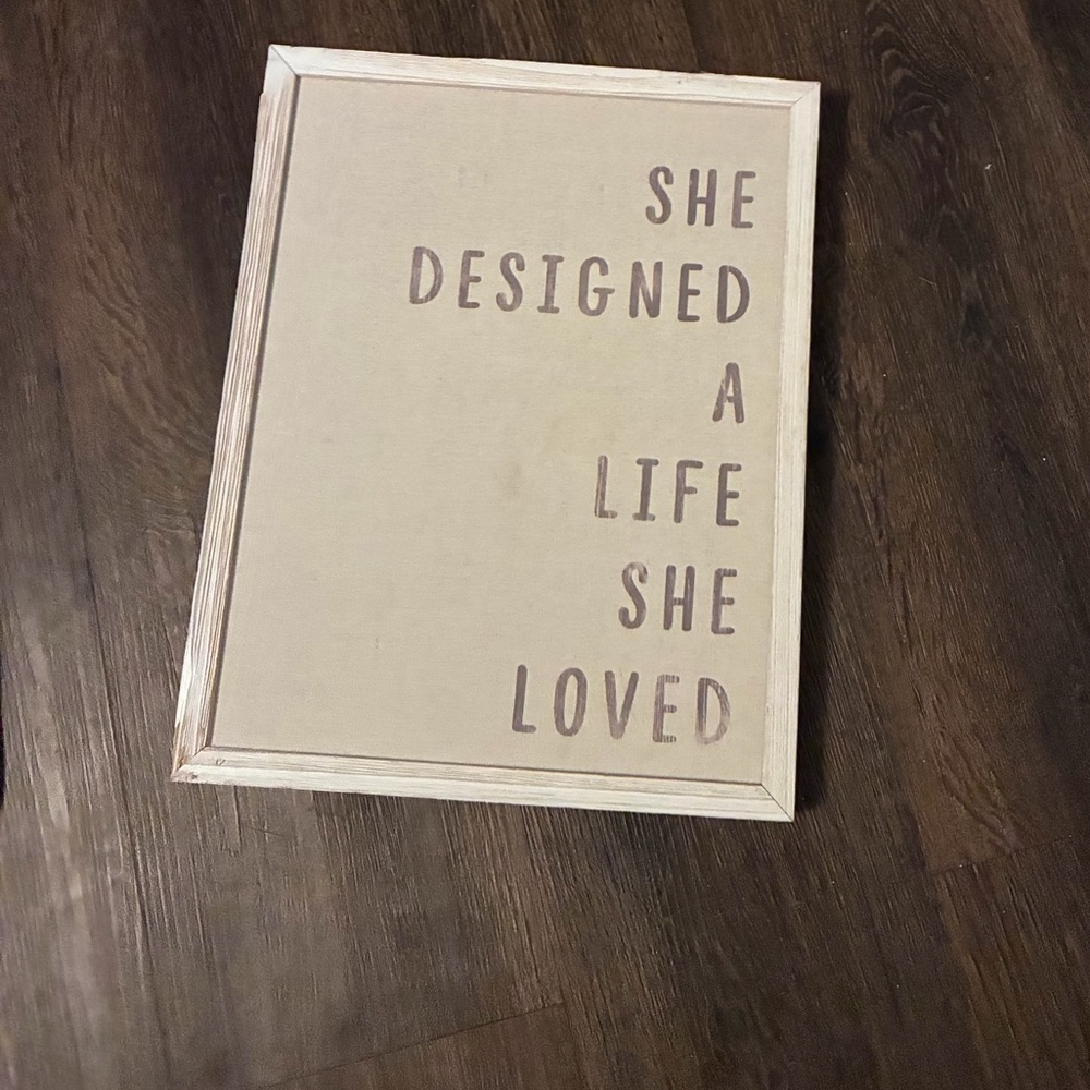 She Designed A Life She Loved Framed Wall Art - Neutral white